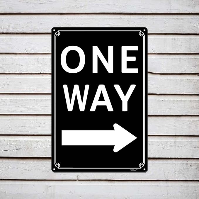 12x16" One Way" with Left Arrow - High-Intensity Aluminum Parking Lot Sign, Weatherproof & Fade-Resistant, Ideal for Outdoor & Indoor Use - Curbside Sign