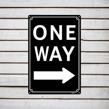 12x16" One Way" with Left Arrow - High-Intensity Aluminum Parking Lot Sign, Weatherproof & Fade-Resistant, Ideal for Outdoor & Indoor Use - Curbside Sign