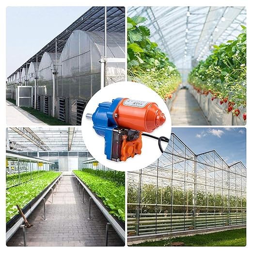 TBVECHI Greenhouse Roll Up Motor Electric Film Roll Up Motor Kit 24V 100W Motor Electric Greenhouse Frame Shed Roll-up Motor Automatic Venting Solution