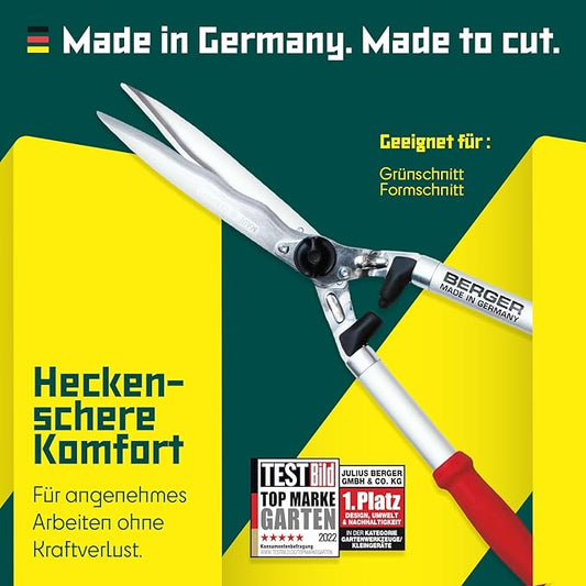 Berger hedge shear comfort 4595 with serrated blades and damper, length 57 cm