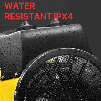 EAGLE PEAK 1500W Outdoor Heater, Greenhouse Heater for Greenhouse, Grow Tent, Garage, and RV Use, Water Resistant IPX 4 Rated, Overheat Protection, Radiant Heating, 1 Pack, Yellow