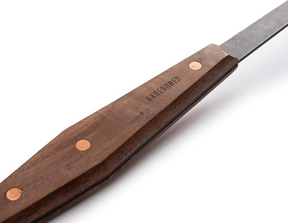 Barebones Cowboy Grill Coal Shovel - Durable Stainless Steel Ash Shovel with Walnut Handle for Fire Pit