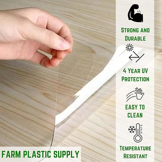 Farm Plastic Supply - Window Covering - 15 Mil - Window Covering, Window Cover, Porch Cover, Porch Screen, Storm Window, Plastic Cover (4.5' x 150')