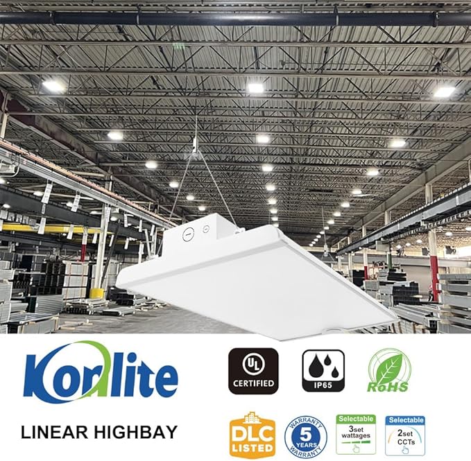 Konlite ALTA LED High Bay Light - 2FT - 165W/140W/130W - 25,150 Lumens - 5000K/4000K Selectable - 120-277V - 400W Metal Halide Equal