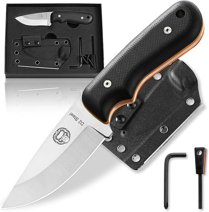 Redline Fixed Blade Hunting Knife with Ferro Rod and Sheath - Perfect for Outdoor Adventures - Holtzman's Gorilla Survival