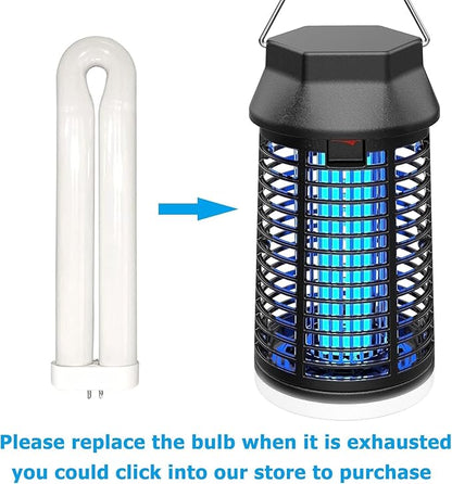 Endbug Bug Zapper with LED Light, Waterproof Bug Zapper Outdoor Indoor, Mosquito Zapper Outdoor Electric Fly Zapper, Mosquito Killer Fly Trap for Outside Patio Garden Backyard Home, Plug in, Black