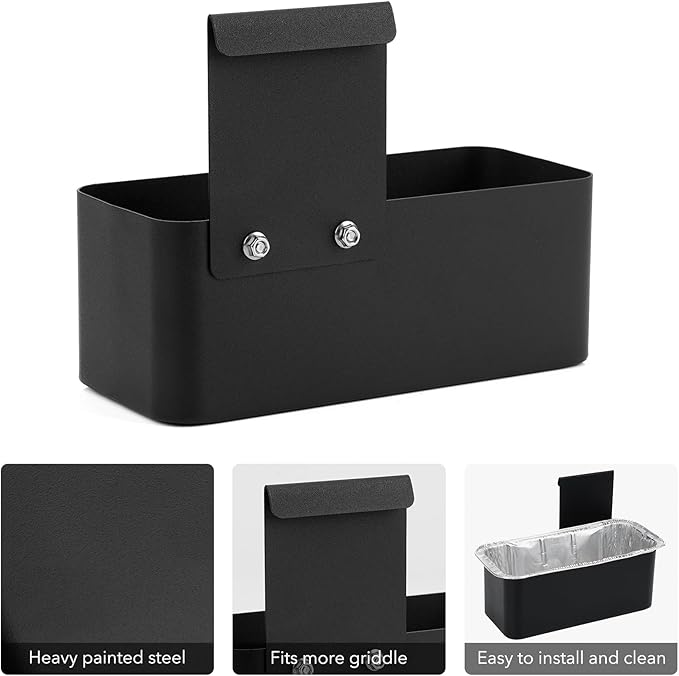 Stanbroil Grease Drip Pan with 10-Pack Disposable Foil Liners, Compatible with Earlier Versions of The Blackstone 28"and 36" Griddle