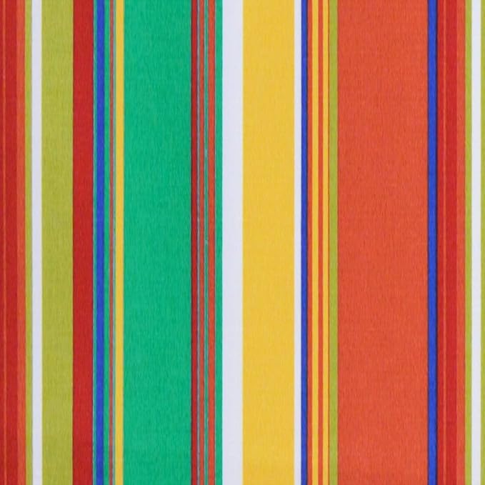 RSH DECOR Deep Seating Cushion with Pillow Back | 24” x 26” x 5" Seat | Water and Fade-Resistant Spun Fabric | Made in USA | Outdoor Chair Cushion Set for Patio Furniture (Bright Colorful Stripe)