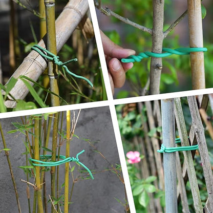 Green Soft Twist Tie Plant Tie Flexible TPR Garden Supply, for Tomatoes Roses Vines Organizing(16.4 feet/ 5 Meters)…, 16 feet