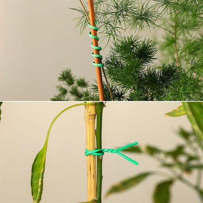 Tangyinrd 300 pcs 5 inch Green Plastic Twist Ties, Cable Ties, for Bags, Gardening Tools