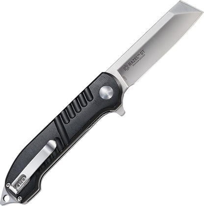 CRKT Razel GT Assisted Folding Pocket Knife: Everyday Carry, Stainless Steel Cleaver Blade with Satin Finish, Liner Lock, Black Aluminum Handle, Lanyard Hole 4031 Multi One Size