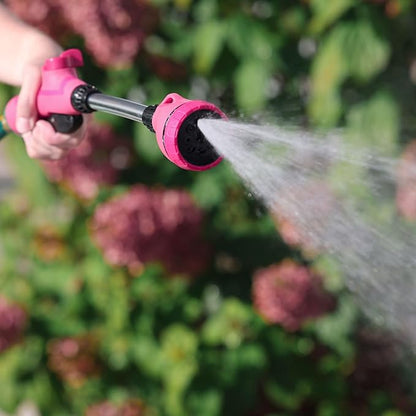 65103-AMZ Sprout 8-Pattern 15" Watering Wand and QuickConnect Product Adapter Amazon Bundle, Raspberry Red