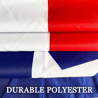 Texas State Flag 3x5 Heavy Duty Outdoor Double Sided- 3Ply 240D 4 Rows Stitched- State Of Texas Wall Flag Banner For Truck- UV Fade Resistant With Canvas Header & 2 Brass Grommets
