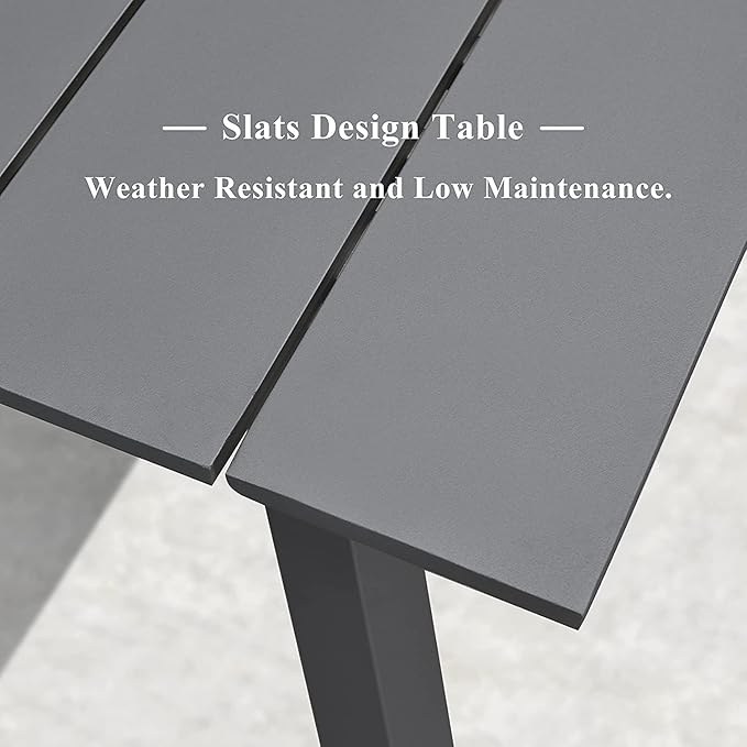 PURPLE LEAF 11 Pieces Outdoor Table and Chair Set Patio Furniture Set with Large Rectangular Table and 10 French Dining Chairs for Poolside Deck Colorful Patio Dining Set