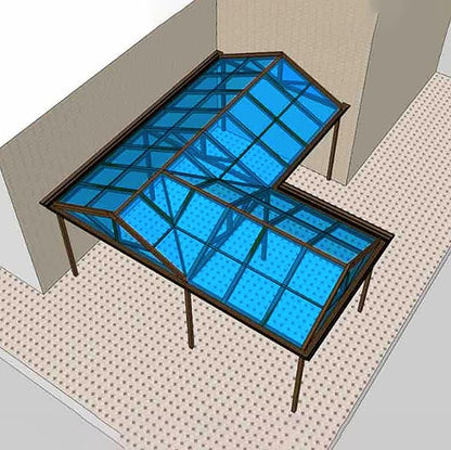 Greenhouse Panels Daylighting Roof Panels Transparent Greenhouse Panel Easy to Bend and Cut for Outdoor Gardens Greenhouses.(Blue,3.3x6.6ft)