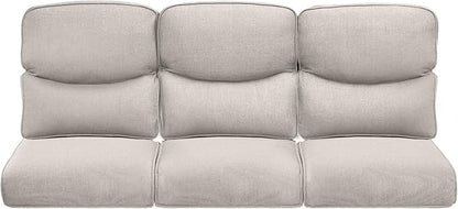 Pop 22x25/22x24 Outdoor Cushions for Patio Couch Chairs Set of 3 - High Back Outside Seat Cushions for Lawn Wicker Dining Rocker Glider Loveseat 3-Seater Sectional Sofa - Beige/Smile