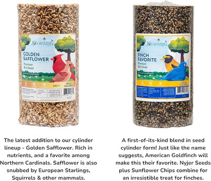 JCs Wildlife 6 Pack Premium Bird Seed Blend Small Cylinder with Hole Variety Pack