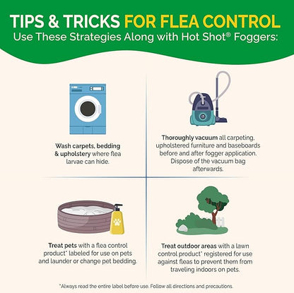 Hot Shot Pest Control Fogger, Kills Roaches, Ants, Spiders & Other Insects On Contact, Controls Heavy Infestations Indoorsy, 6-pack - 18-count