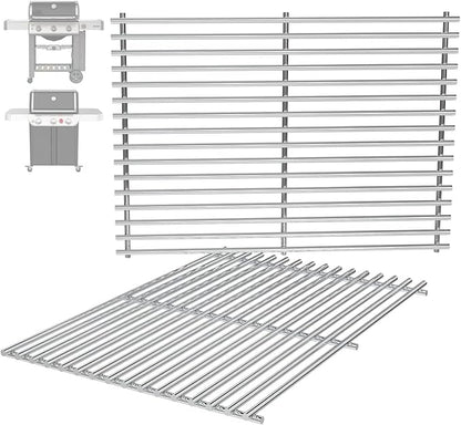 66802 18.75" Grill Grates for Weber GS4 Genesis II 300 Genesis II LX 300 Series, for Weber Genesis 2 Grill Parts for Genesis ii E-310 ii E-315 Grill Grates Replacement Parts for Weber 66095