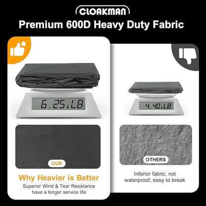 Outdoor Heavy Duty 600D Waterproof Pellet Grill Cover Compatible with Traeger Woodridge Pro and Elite Grill, BAC776 Full-Length All Weather Grill Cover Accessory (Woodridge Pro/Elite)