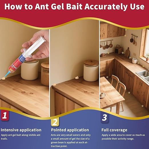 Ready-to-Use Ant Gel Bait, Ant Control for Indoors and Outdoors Use - 1 x 30-Gram Tube