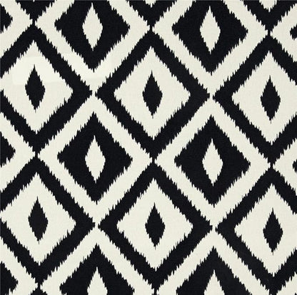 RSH DECOR: Square Throw Pillows Set of 4 | 17” x 17” | All-Weather Spun Fabric | Water and Fade-Resistant | Outdoor Accent Pillows for Patio Furniture | Black & White Aztec