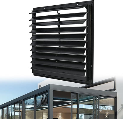 18 Inch Automatic Gravity Shutter Louver Vent, Aluminum Exhaust Shutters Louver for Windows Outside, Home Attics, Greenhouse Vent