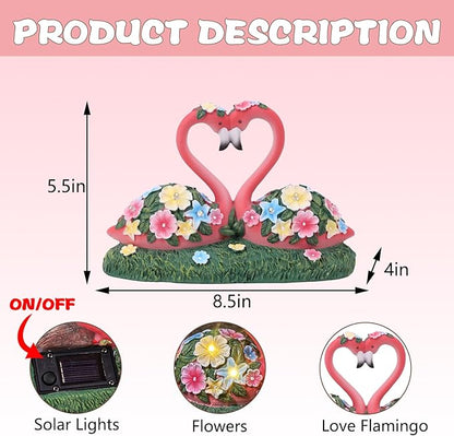 Solar Flamingo Garden Decor Statue, Outdoor Funny Solar Light Decoration for Yard, Patio, Lawn, Unique Housewarming, Birthday Gift for Women, Mom, Grandma