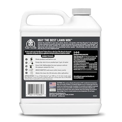 Turf Titan Root Booster Hose End (32 oz) – Natural Liquid Probiotic for Lawn Care – Green Booster for Lawn Maintenance – Supports Growth & Resilience – Covers up to 8,000 Sq Ft