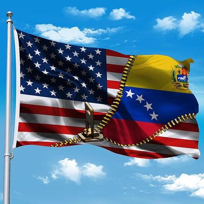 Vintage American America Usa Venezuela Venezuelan Flags For Outside Yard 3x5 Ft Double Sided Printed 100d Polyester Lightweight Garden Welcome Outdoor Banner Brass Grommets