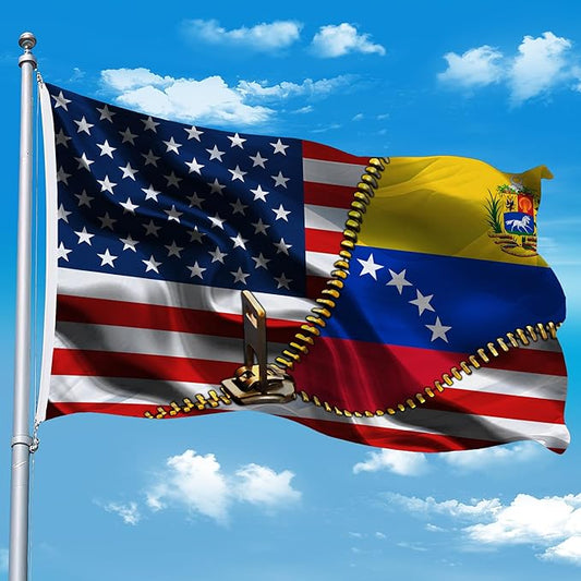 Vintage American America Usa Venezuela Venezuelan Flags For Outside Yard 3x5 Ft Double Sided Printed 100d Polyester Lightweight Garden Welcome Outdoor Banner Brass Grommets