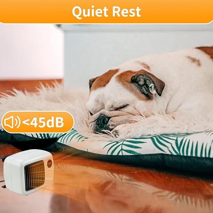 Rypet Dog House Heater with Thermostat, 200W/400W Safe Heater for Dog House Outdoor with 6 Ft Anti Chew Cord, Wall Mounted Chicken Coop Heaters Electric Warmer for Hound Kennel Cat Cage Chicken Coop