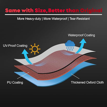 Comnova Grill Cover for Traeger - 600D Waterproof Heavy Duty, Pellet BBQ Cover for Traeger 20 Series, Junior, Tailgater and Recteq 340 Grill