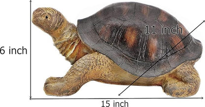 Bellaa Turtle Garden Statues Home Decor Tortoise Realistic Cute Large Animal Sculptures Gilbert Zen Garden Patio Lawn Yard Art Tanya Talia Galapagos Todd Outdoor Figurines 15 inch
