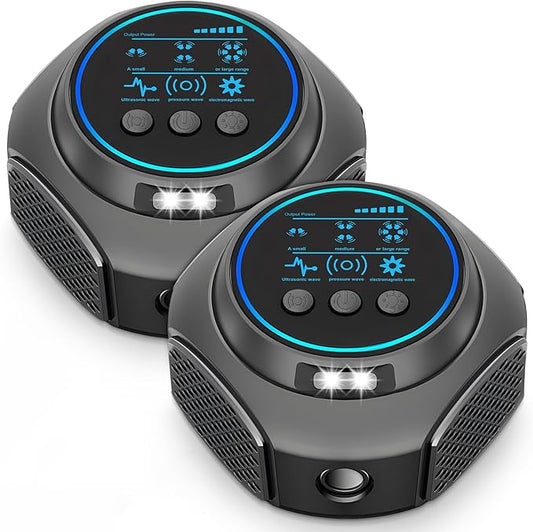 360° Rat Deterrent Rodent Repellent Ultrasonic Plug in, Electronic Mouse Repellent Devices for Pest, Mice, Squirrel, Ants Repeller for Indoor House Kitchen Garage Warehouse RV(2Pack)