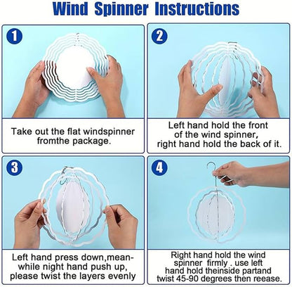 Virgin Mary Wind Spinner, Metal Wind Spinners Outdoor Indoor, Religious Virgin Mary Hanging Garden Decor for Outside, Stainless Wind Spinners for Yard and Garden 10 inch 3D (25.76X25 CM)