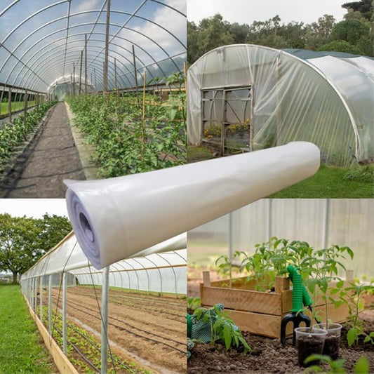 Farm Plastic Supply - Clear Greenhouse Film - 6 mil Polyethylene - 32' x 25' - UV Protected - Heavy Duty - Roll Up
