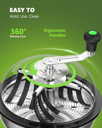 13 Inch Bud Leaf Bowl Trimmer, 13" Trim Bowl with Clear Visibility Dome and Sharp Stainless Steel Blades, for Twist Spin Cutting Buds, Flowers, Leaves, Hydroponics Plants