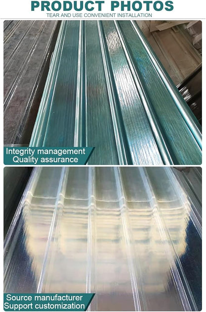 Plastic Roof Panels,Translucent Greenhouse Panel,Daylighting Roof Panels,Sturdy Panel,Cuts Easily,for Patio Garden Balcony etc.(35.43x125.98in)