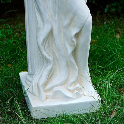 Outdoor Large Nymph Statue, 51Inch Garden Sculpture Decor, Roman Pillar Goddess of Greek Mythology Roman Style for Patio Yard Lawn Porch