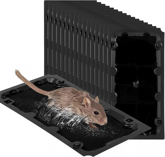 16 Pack Sticky Mouse Trap Rat Traps Indoor, Peanut Taste Pheromone Mouse Traps Indoor for Home, Glue Sticky Traps for Mice and Rats, Snake(Large Size)