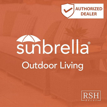 RSH DECOR: Sunbrella Pillow Covers Set of 4 | Covers Only - 26" x 16" | Outdoor Lumbar Pillow Covers Crafted with Sunbrella Performance Fabric | Canvas Air Blue
