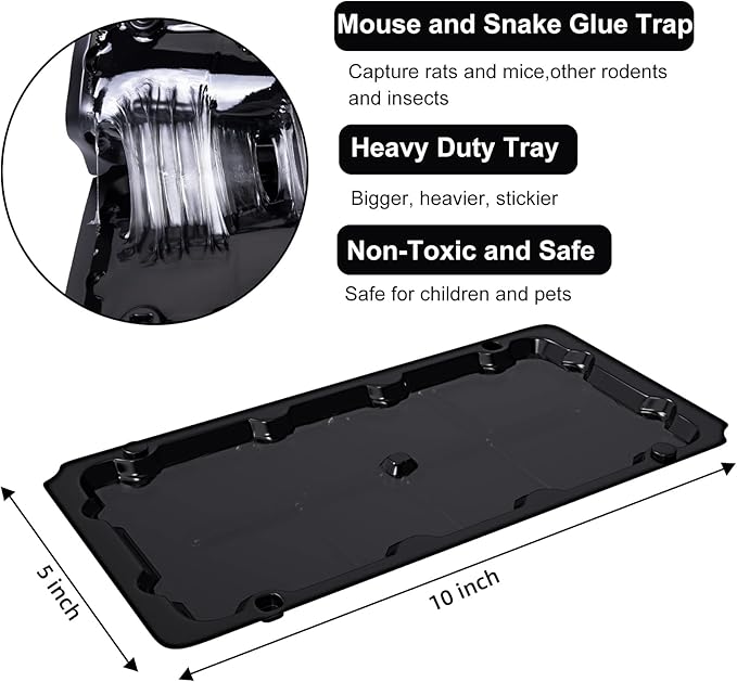 16 Pack Sticky Mouse Trap Rat Traps Indoor, Peanut Taste Pheromone Mouse Traps Indoor for Home, Glue Sticky Traps for Mice and Rats, Snake(Large Size)