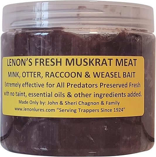 Lenon's Fresh Muskrat Meat Bait for Weasel, Mink, Otter and Raccoon