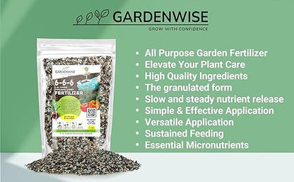 6-6-6 All-Purpose Professional Plant Food Fertilizer; Ideal for Winter Care & Spring Feeding, Perfect Balanced NPK for Indoor and Outdoor Plants (10 QUARTS)