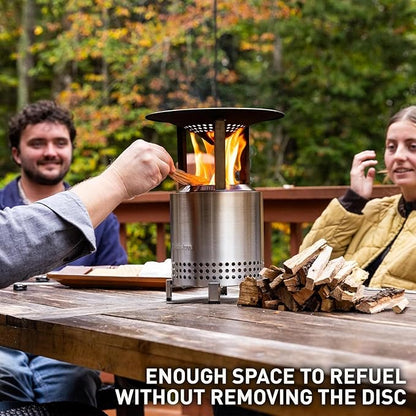 Solo Stove Mesa XL Mulberry Bundle | Tabletop Fire Pit with Stand, Heat Deflector, Accessory Pack & 1lb Wood Pellets | Portable Smokeless Outdoor Firepit for Patio, Camping & Backyard