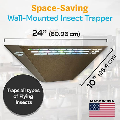 Gardner WS-85 Indoor Fly Trap with Proprietary LED, Decorative Wall Sconce Fly Light -40,000 Hour Rated Bulb, No Zap and Smell, Built to Last for Restaurants and Cafes, Made in USA for Commercial Use