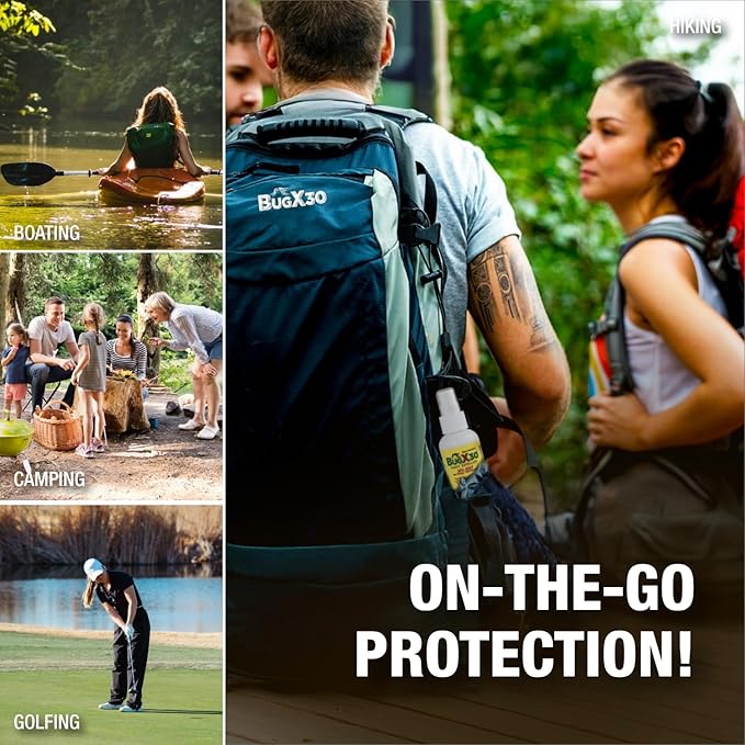 CoreTex Bug X 30 Mosquito, Tick, & Insect Repellent Spray with 30% DEET - 2oz Bottle of Bug Repellent for Up to 7+ Hours of Protection Against 12 Types of Insects