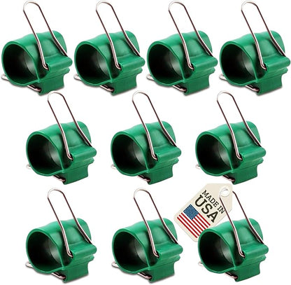 Reusable Greenhouse Clips Made in USA – Orchid Clips, Plant Support Clips & Cord Clips – Heavy-Duty, Weather-Resistant & Durable – Secure Stems, Vines, Wires, Cables, Tomato Plants – Indoor & Outdoor
