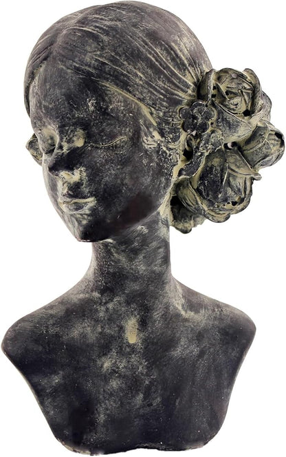Beautiful Women Faces Resin Sculptures, Resin Art Statues Ornaments, Collectible Figurines for Home Living Room Office Shelf Decoration, Housewarming Great Gifts Ideas, Woman